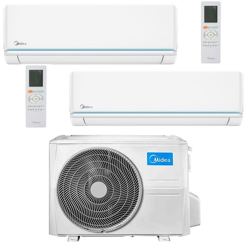 CLIMATIZZATORE DUAL SPLIT  9+12 MIDEA  EVOLUTION WI FI INTEGRATO M2OD-18HFN8-Q R-32 A++A+