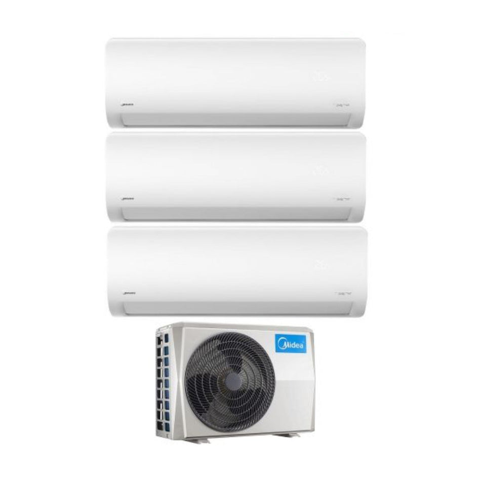 TEST-SPLIT-KLIMAANLAGE 9+9+12 MIDEA XTREME PRO WI-FI INTEGRIERT WI-FI DC-INVERTER M3OG-21HFN8-QR-32 A++A+